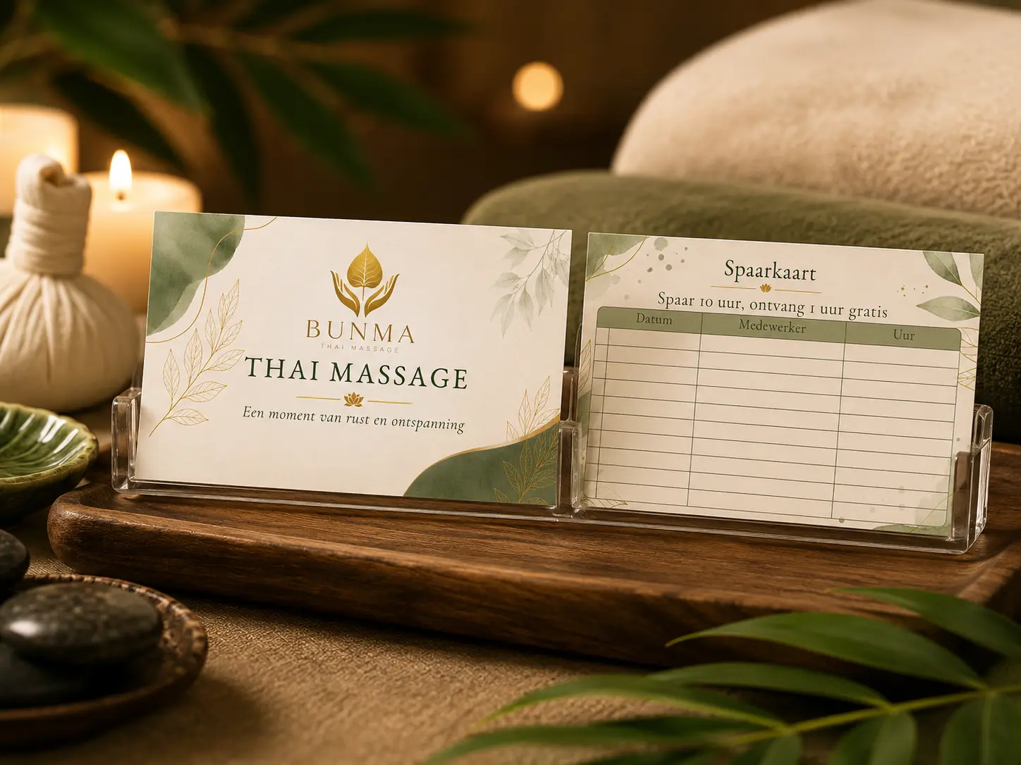 BUNMA business card and loyalty card